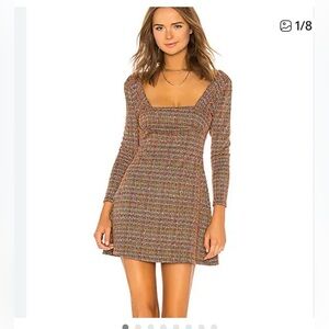 Free People Multicolor Long Sleeve Dress